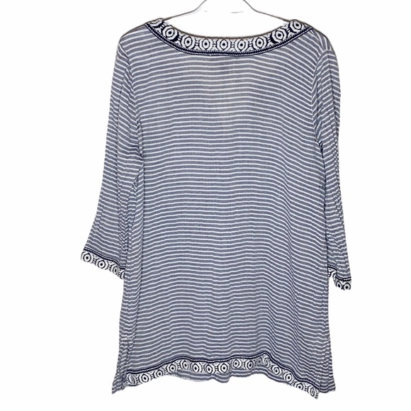 A pea in the pod maternity boho striped blouse size L - Picture 2 of 9